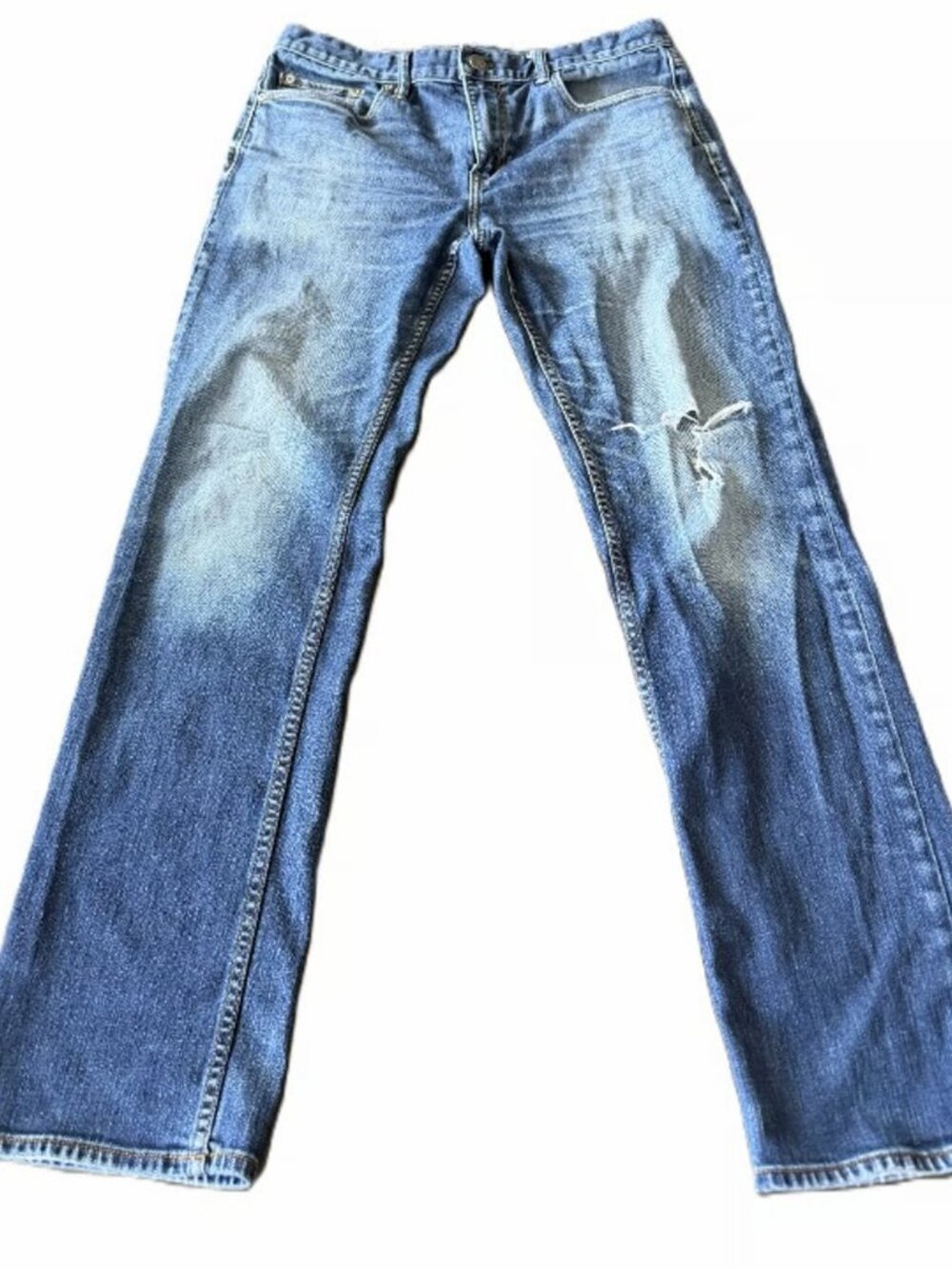 Banana Republic Men’s Slim Fit Distressed Jeans Medium Wash W34 L34